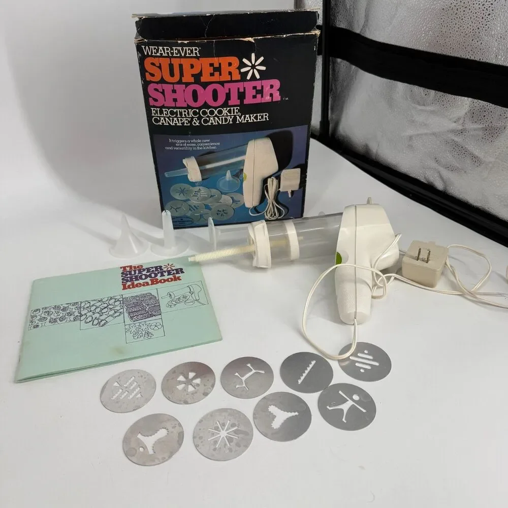 Wear Ever Super Shooter Electric Cookie Canape Candy Maker 70001 Complete